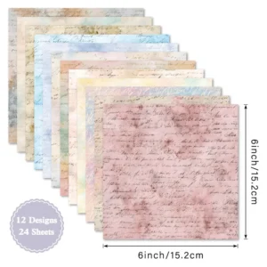 24pcs 6 Diary Scrapbook Paper Cardstock 01