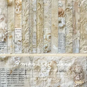Sumflying Embossed Lace 24PCS Scrapbook Paper & Cardstock