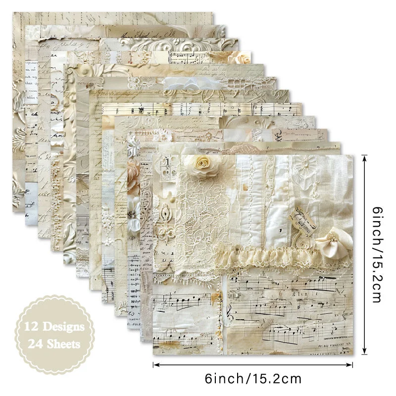 24pcs 6 Embossed Lace Scrapbook Paper Cardstock 04 24pcs 6 Embossed Lace Scrapbook Paper Cardstock 04