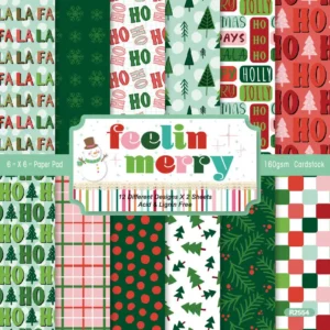 24pcs 6 Feeling Merry Scrapbook Paper Cardstock 1 00