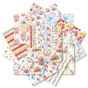 Sumflying Ferris Wheel 24PCS Scrapbook Paper & Cardstock 24pcs 6 Ferris Wheel Scrapbook Paper Cardstock 04