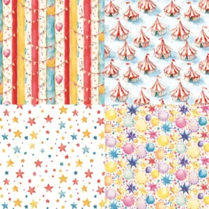 Sumflying Ferris Wheel 24PCS Scrapbook Paper & Cardstock 24pcs 6 Ferris Wheel Scrapbook Paper Cardstock 07