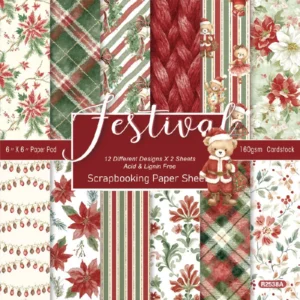 24pcs 6 Festival Scrapbook Paper Cardstock 01