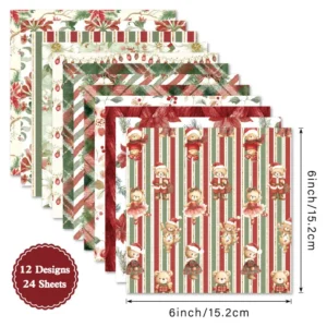 24pcs 6 Festival Scrapbook Paper Cardstock 02