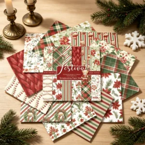 24pcs 6 Festival Scrapbook Paper Cardstock 04