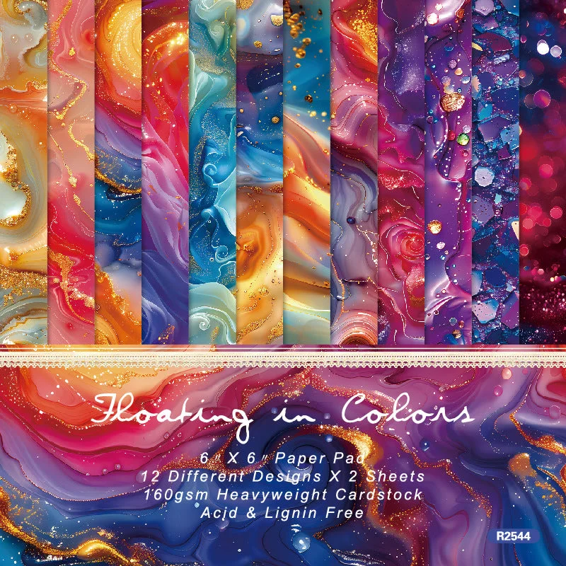 24pcs 6 Floating In Colors Scrapbook Paper Cardstock 00 24pcs 6 Floating In Colors Scrapbook Paper Cardstock 00