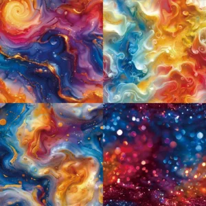 24pcs 6 Floating In Colors Scrapbook Paper Cardstock 01
