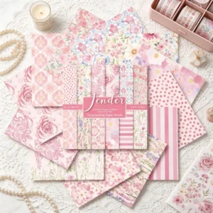 Sumflying Floral 24PCS Scrapbook Paper & Cardstock 24pcs 6 Floral Scrapbook Paper Cardstock 03