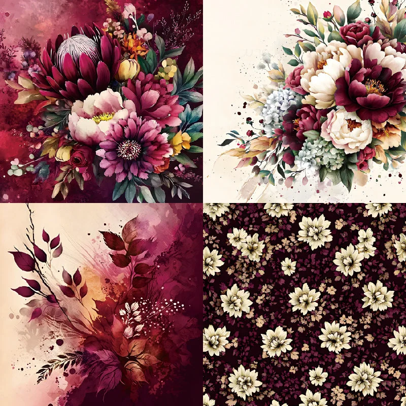 24pcs 6 Flowers Scrapbook Paper Cardstock 1 01 24pcs 6 Flowers Scrapbook Paper Cardstock 1 01