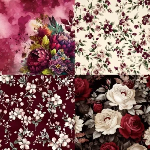 Sumflying Flowers 24PCS Scrapbook Paper & Cardstock 24pcs 6 Flowers Scrapbook Paper Cardstock 1 03