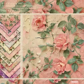 Sumflying Flowers 24PCS Scrapbook Paper & Cardstock