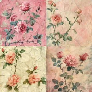 Sumflying Flowers 24PCS Scrapbook Paper & Cardstock 24pcs 6 Flowers Scrapbook Paper Cardstock 2 02