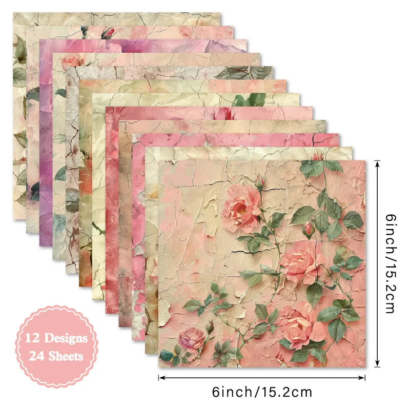 24pcs 6 Flowers Scrapbook Paper Cardstock 2 04 24pcs 6 Flowers Scrapbook Paper Cardstock 2 04