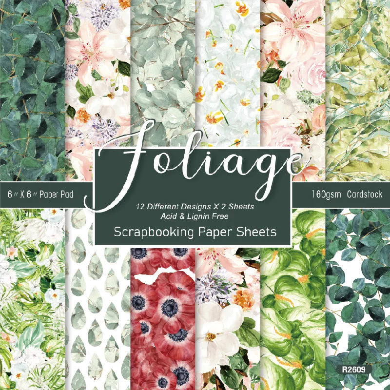 24pcs 6 Foliage Scrapbook Paper Cardstock 00 24pcs 6 Foliage Scrapbook Paper Cardstock 00