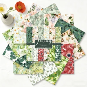 Sumflying Foliage 24PCS Scrapbook Paper & Cardstock 24pcs 6 Foliage Scrapbook Paper Cardstock 02