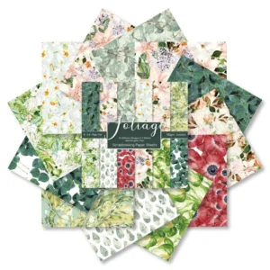 Sumflying Foliage 24PCS Scrapbook Paper & Cardstock 24pcs 6 Foliage Scrapbook Paper Cardstock 08