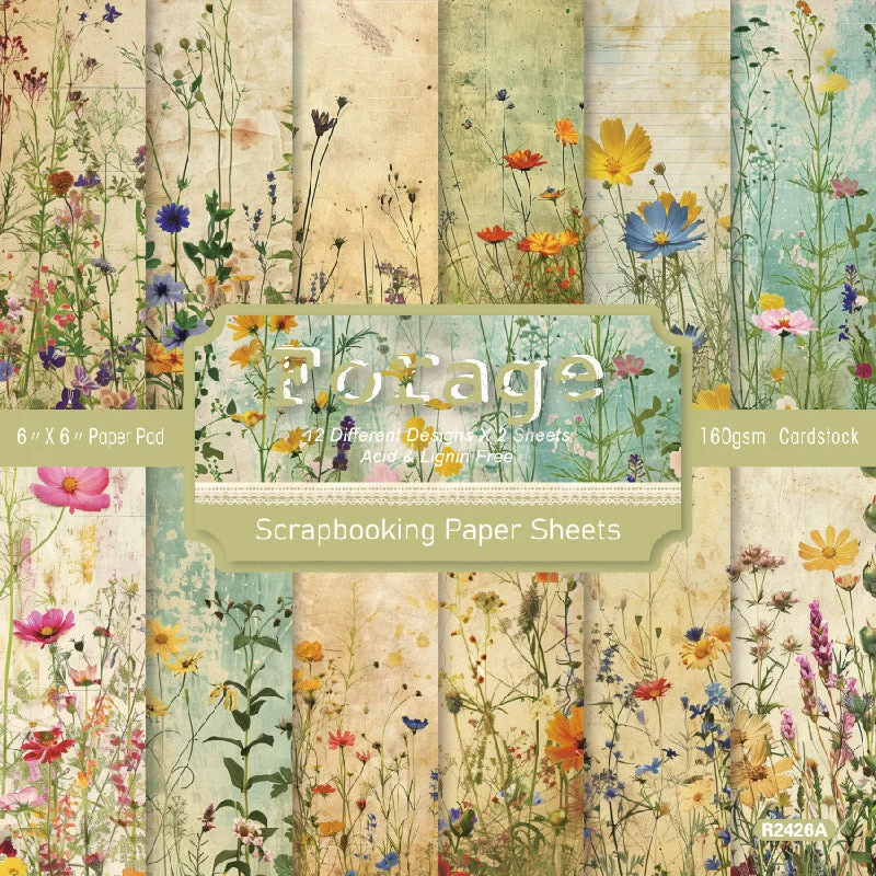24pcs 6 Forage Scrapbook Paper Cardstock 00 24pcs 6 Forage Scrapbook Paper Cardstock 00
