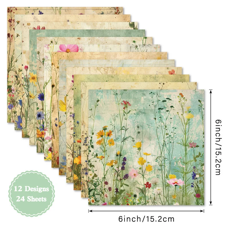 24pcs 6 Forage Scrapbook Paper Cardstock 01 24pcs 6 Forage Scrapbook Paper Cardstock 01