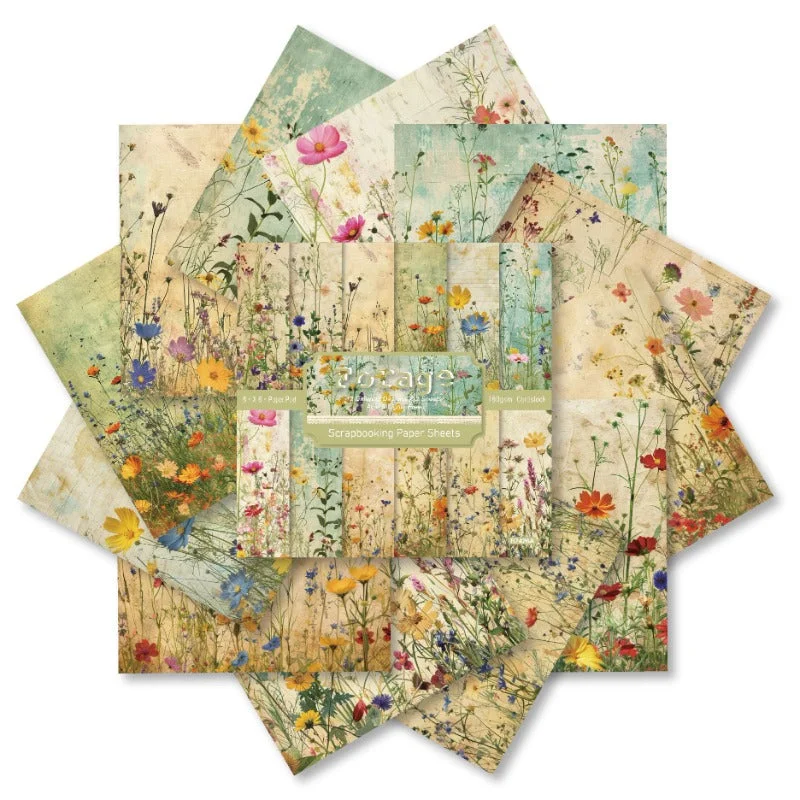 24pcs 6 Forage Scrapbook Paper Cardstock 08 24pcs 6 Forage Scrapbook Paper Cardstock 08