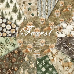24pcs 6 Forest Scrapbook Paper Cardstock 00