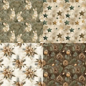 Sumflying Forest 24PCS Scrapbook Paper & Cardstock 24pcs 6 Forest Scrapbook Paper Cardstock 03