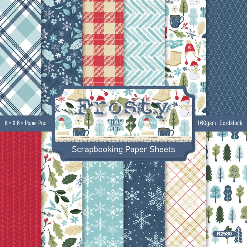 24pcs 6 Frosty Scrapbook Paper Cardstock 00 24pcs 6 Frosty Scrapbook Paper Cardstock 00