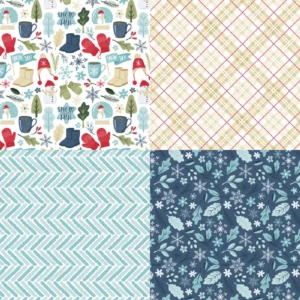 24pcs 6 Frosty Scrapbook Paper Cardstock 01
