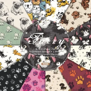 24pcs 6 Furry Scrapbook Paper Cardstock 00