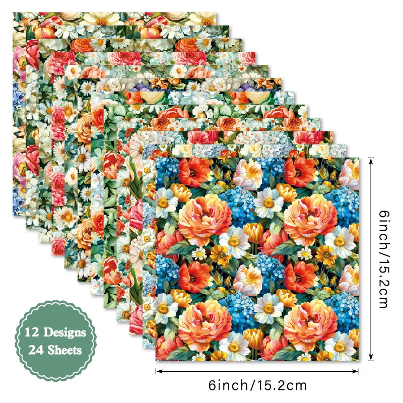 24pcs 6 Garden Scrapbook Paper Cardstock 1 04 24pcs 6 Garden Scrapbook Paper Cardstock 1 04