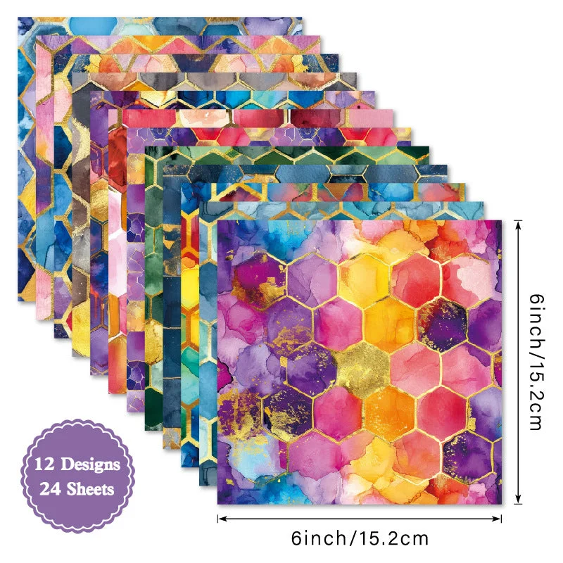 24pcs 6 Gilded Scrapbook Paper Cardstock 04 24pcs 6 Gilded Scrapbook Paper Cardstock 04