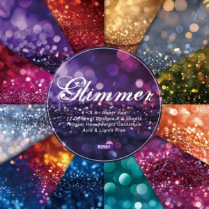 24pcs 6 Glimmer Scrapbook Paper Cardstock 00