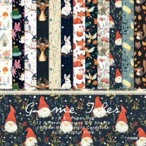 24pcs 6 Gnome Scrapbook Paper Cardstock 00