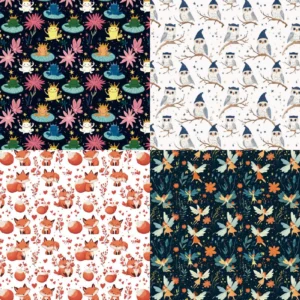 24pcs 6 Gnome Scrapbook Paper Cardstock 02