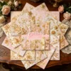 24pcs 6 Gold Floral Scrapbook Paper Cardstock 00