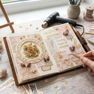 24pcs 6 Gold Floral Scrapbook Paper Cardstock 03