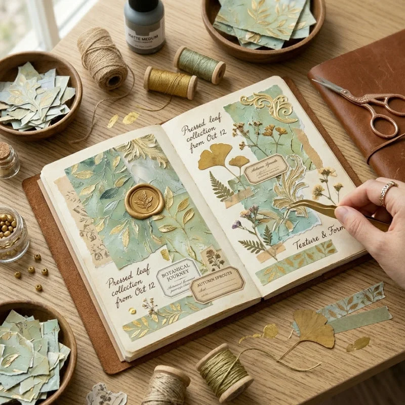 24pcs 6 Gold Leaf Scrapbook Paper Cardstock 03 24pcs 6 Gold Leaf Scrapbook Paper Cardstock 03