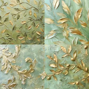 Sumflying Gold Leaf 24PCS Scrapbook Paper & Cardstock 24pcs 6 Gold Leaf Scrapbook Paper Cardstock 06