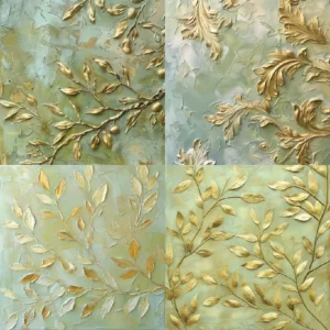 Sumflying Gold Leaf 24PCS Scrapbook Paper & Cardstock 24pcs 6 Gold Leaf Scrapbook Paper Cardstock 07