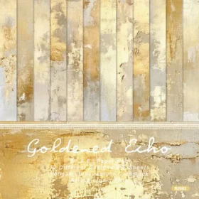 Sumflying Goldened Echo 24PCS Scrapbook Paper & Cardstock