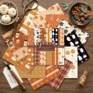 24pcs 6 Gourd Scrapbook Paper Cardstock 00