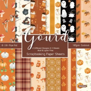 24pcs 6 Gourd Scrapbook Paper Cardstock 01