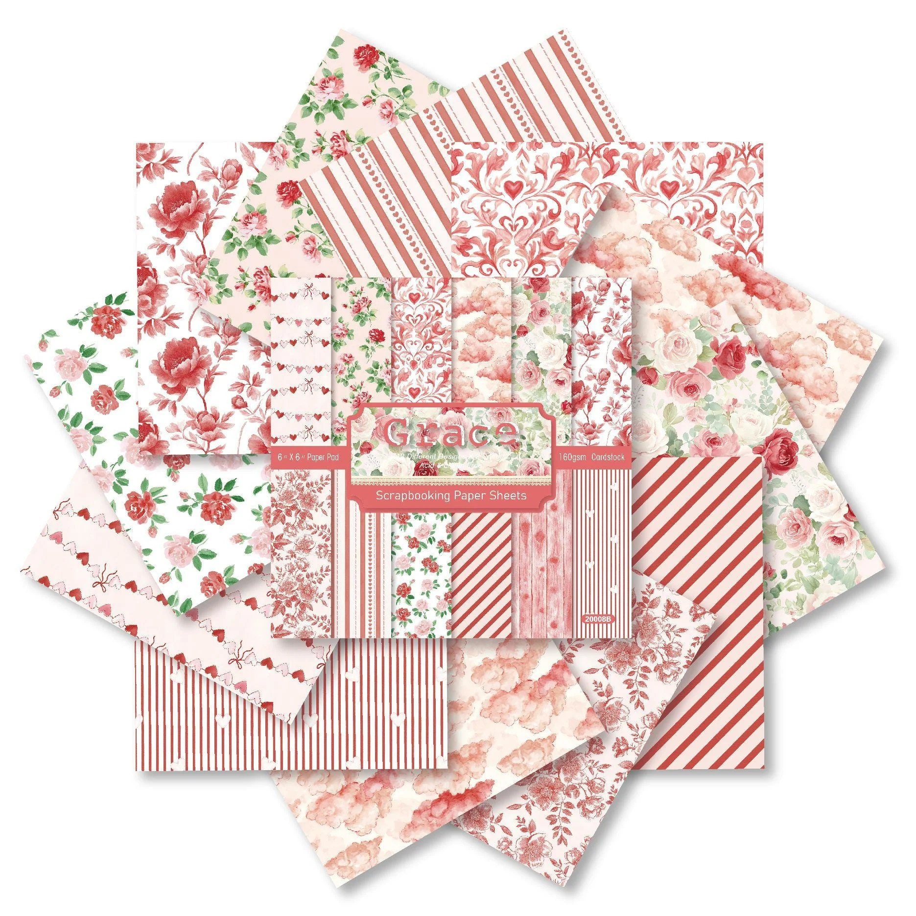 24pcs 6 Grace Scrapbook Paper Cardstock 1 04 24pcs 6 Grace Scrapbook Paper Cardstock 1 04