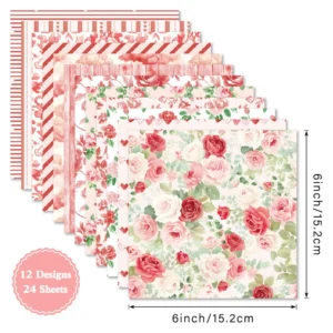 Sumflying Grace 24PCS Scrapbook Paper & Cardstock 24pcs 6 Grace Scrapbook Paper Cardstock 1 05