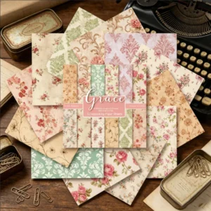 Sumflying Grace 24PCS Scrapbook Paper & Cardstock 24pcs 6 Grace Scrapbook Paper Cardstock 3 02