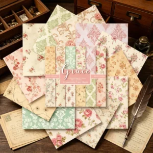 Sumflying Grace 24PCS Scrapbook Paper & Cardstock 24pcs 6 Grace Scrapbook Paper Cardstock 3 04