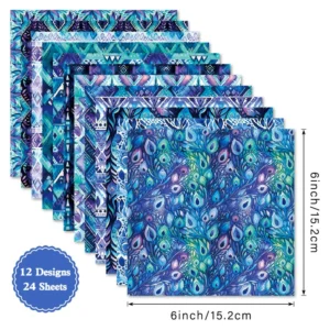 Sumflying Gypsy 24PCS Scrapbook Paper & Cardstock 24pcs 6 Gypsy Scrapbook Paper Cardstock 04