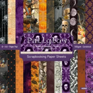 24pcs 6 Halloween Theme Scrapbook Paper Cardstock 00