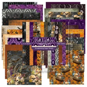 24pcs 6 Halloween Theme Scrapbook Paper Cardstock 01