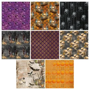 Sumflying Halloween Theme 24PCS Scrapbook Paper & Cardstock 24pcs 6 Halloween Theme Scrapbook Paper Cardstock 02
