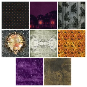 Sumflying Halloween Theme 24PCS Scrapbook Paper & Cardstock 24pcs 6 Halloween Theme Scrapbook Paper Cardstock 04